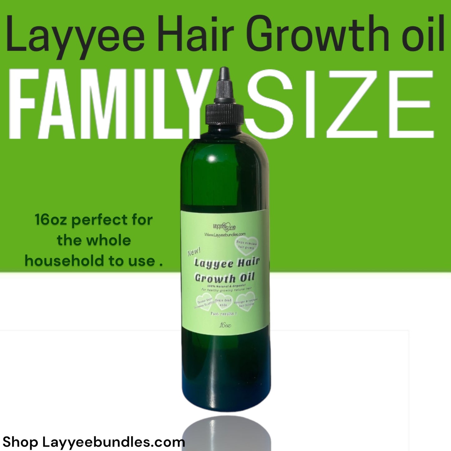 Layyee Hair Growth oil 16oz  (L)