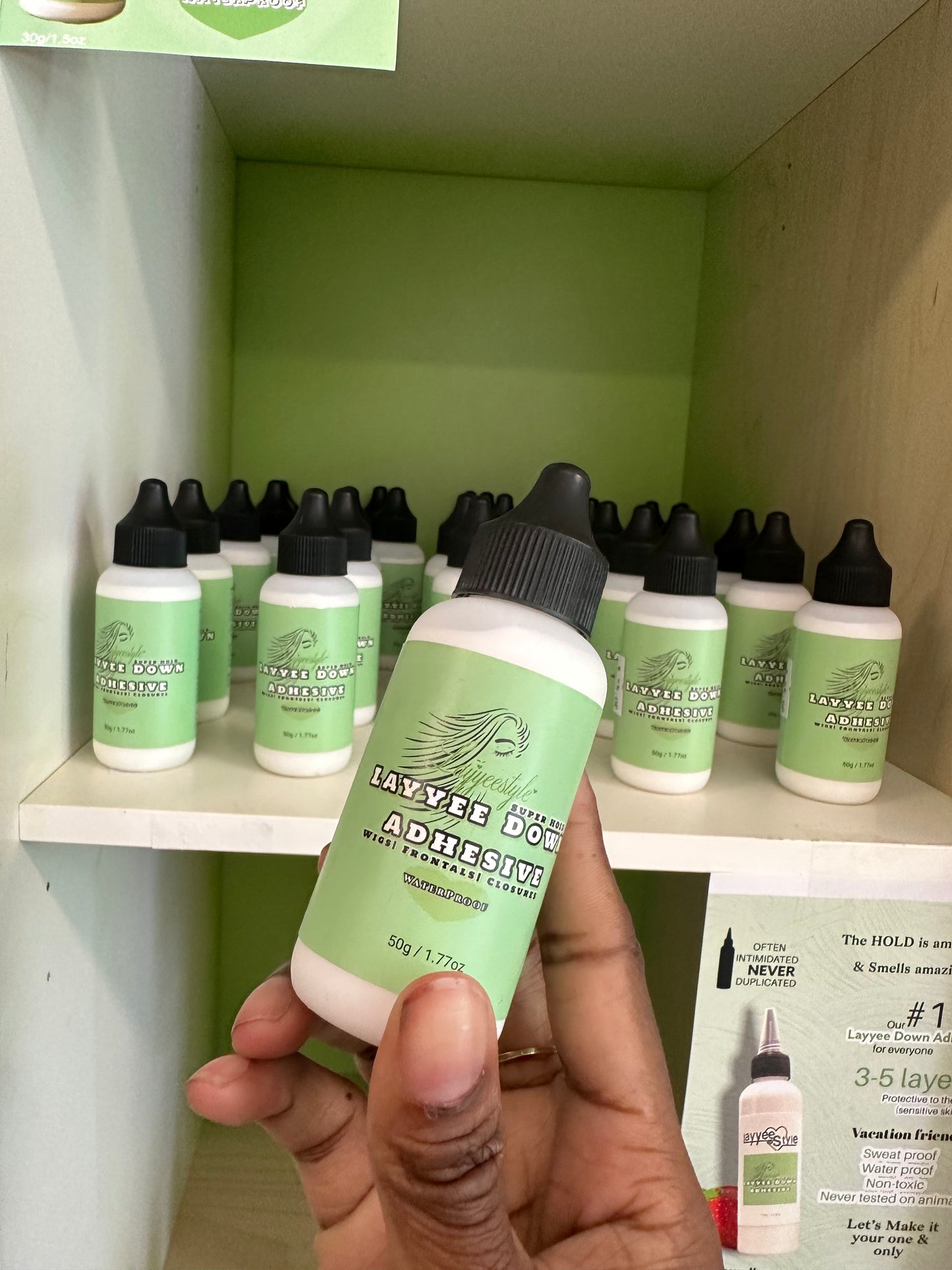 Layyee Down Adhesive – Super Hold Waterproof Lace Glue (50g / 1.77oz